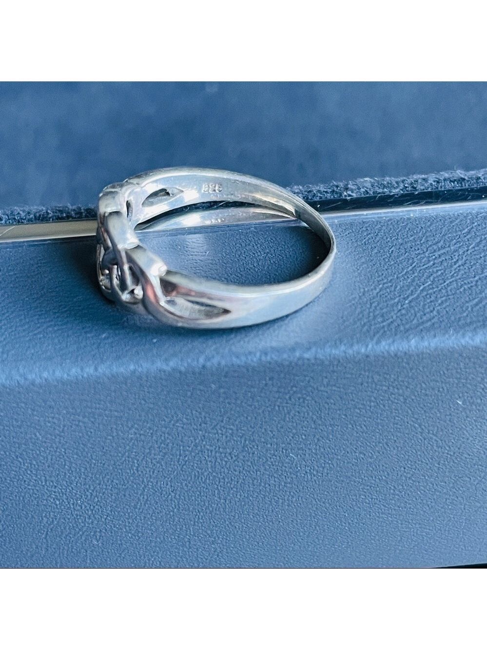 CELTIC KNOT DESIGN INFINITY STERLING SILVER RING - Picture 8 of 10